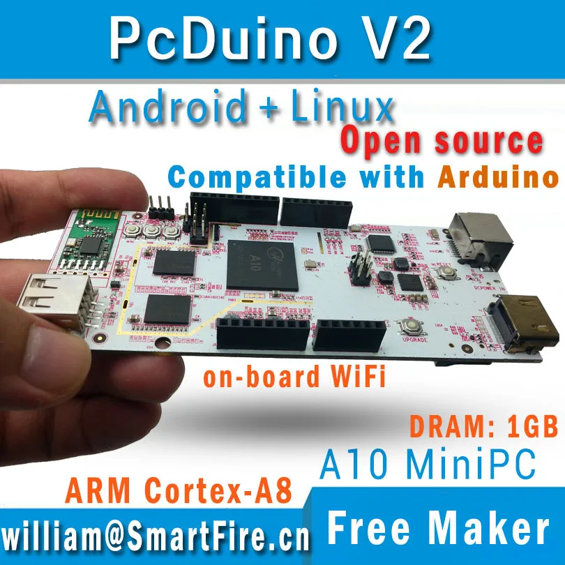 PCDuino V2,  1G RAM 4G ÷  , HDMI ȵ̵  , Cortex A8 ڽ  PI
