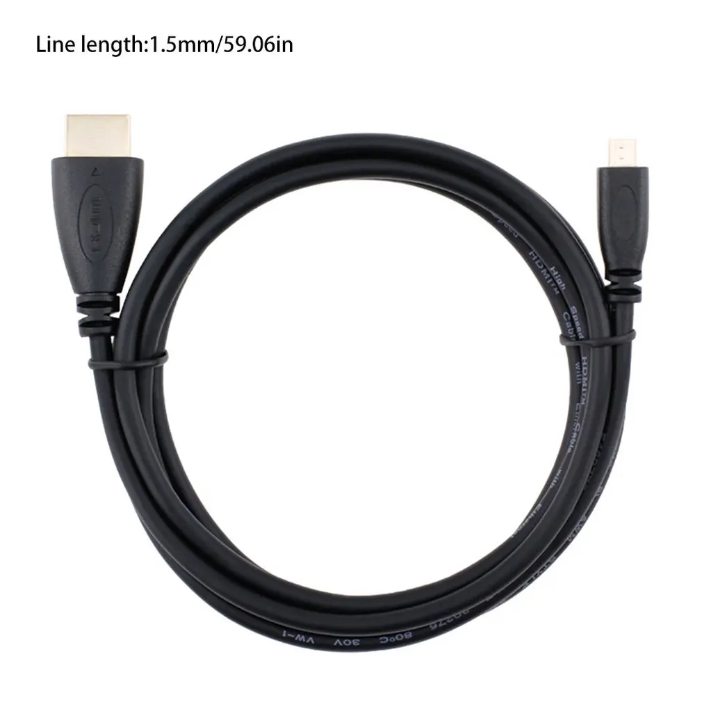 1 5 м 6 футов Сверхтонкий Портативный Micro HDMI к Мужской адаптер конвертер кабель для