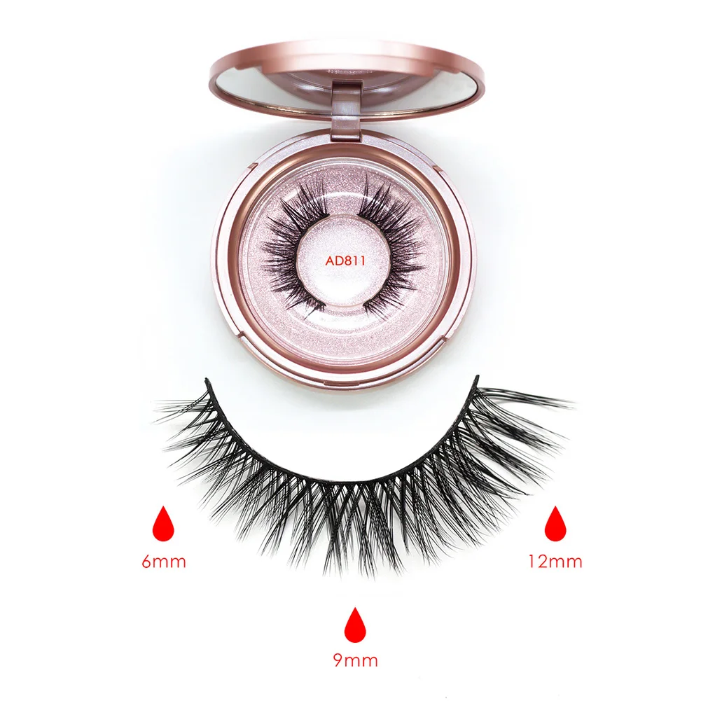 Естественные длинные норковые ресницы магнитные накладные и магнитная жидкость