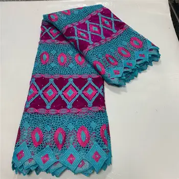 

French stone lace fabric 2020 high-quality African flannel lace fabric wedding dress Nigeria Nigeria lace fabric 5 yards A1476