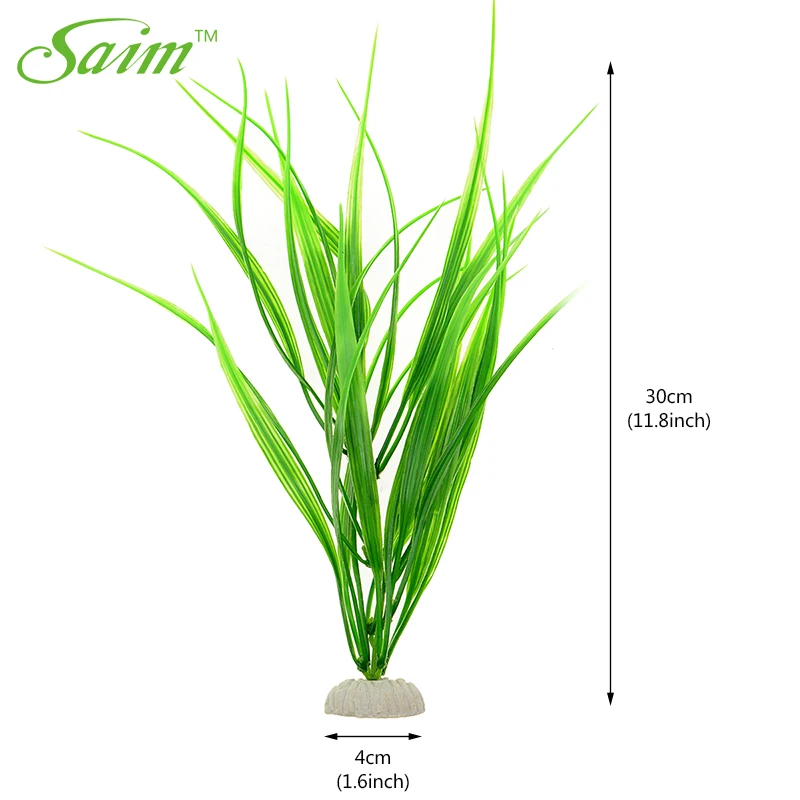 САЙМ 12 шт. Декор для аквариума Искусственный пластик водное растение Трава Аквариум орнамент рыбы пластиковые растения аквариумный орнамент