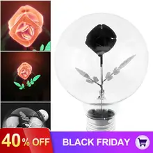 G80 2 Вт E27 220 В роза цветок накаливания лампа накаливания со стеклянным колпаком 3D украшение винтажная Новинка Праздник Рождество Домашний ночной Светильник