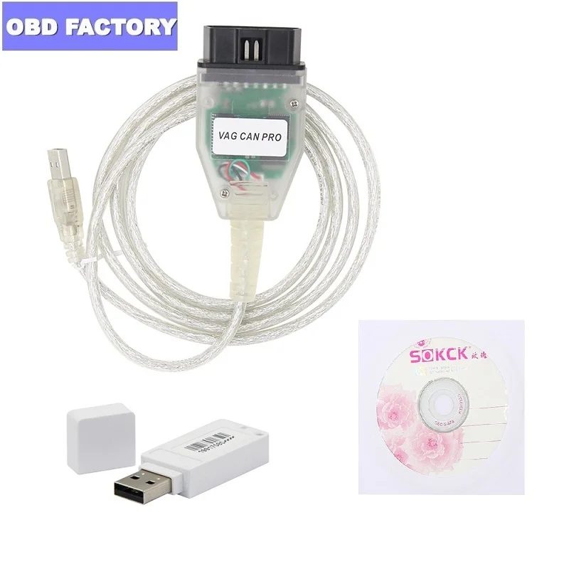 VAG CAN PRO с USB-адаптером V5.5.1 чипом FTDI FT245RL VCP OBD2 Диагностический интерфейс USB-кабель