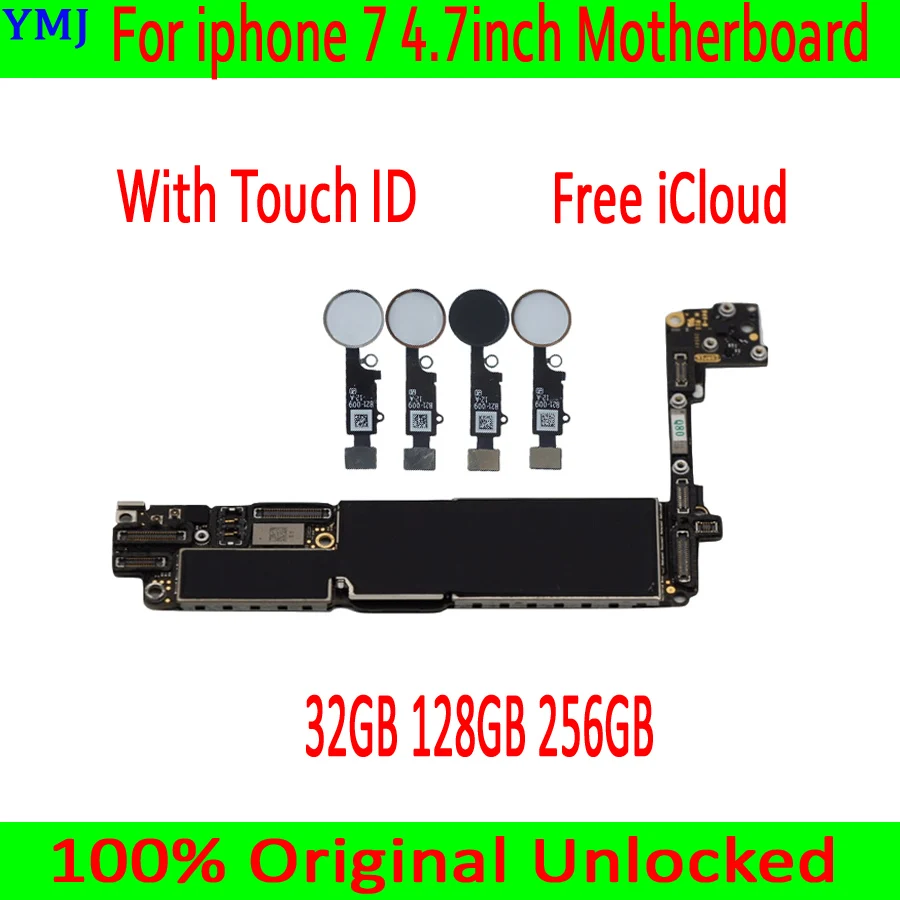 Оригинальная разблокированная материнская плата для iphone 7 с Touch ID/без ID