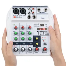 Профессиональный аудио микшер Dj контроллер Usb 4 канала караоке микшер amplificador PARA караоке микшер