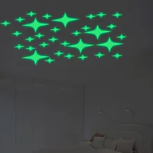 Ночник резной Звездный Ночной свет наклейки на выключатели украшения стены дома картина флуоресцентная