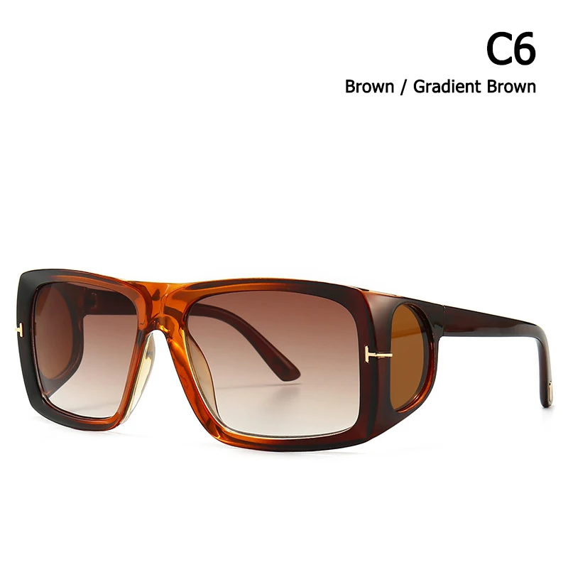 JackJad модные крутые боковые защитные линзы стиль RIZZO солнцезащитные очки для мужчин ins популярный бренд дизайн солнцезащитные очки Oculos De Sol FT0730 - Цвет линз: C6