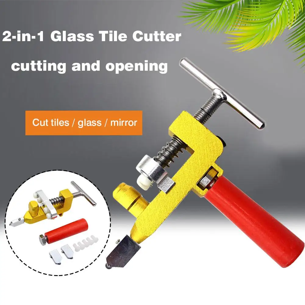 2 in 1 Glass Tile Cutter Handheld Portable Glass Tile Cutter Mirror