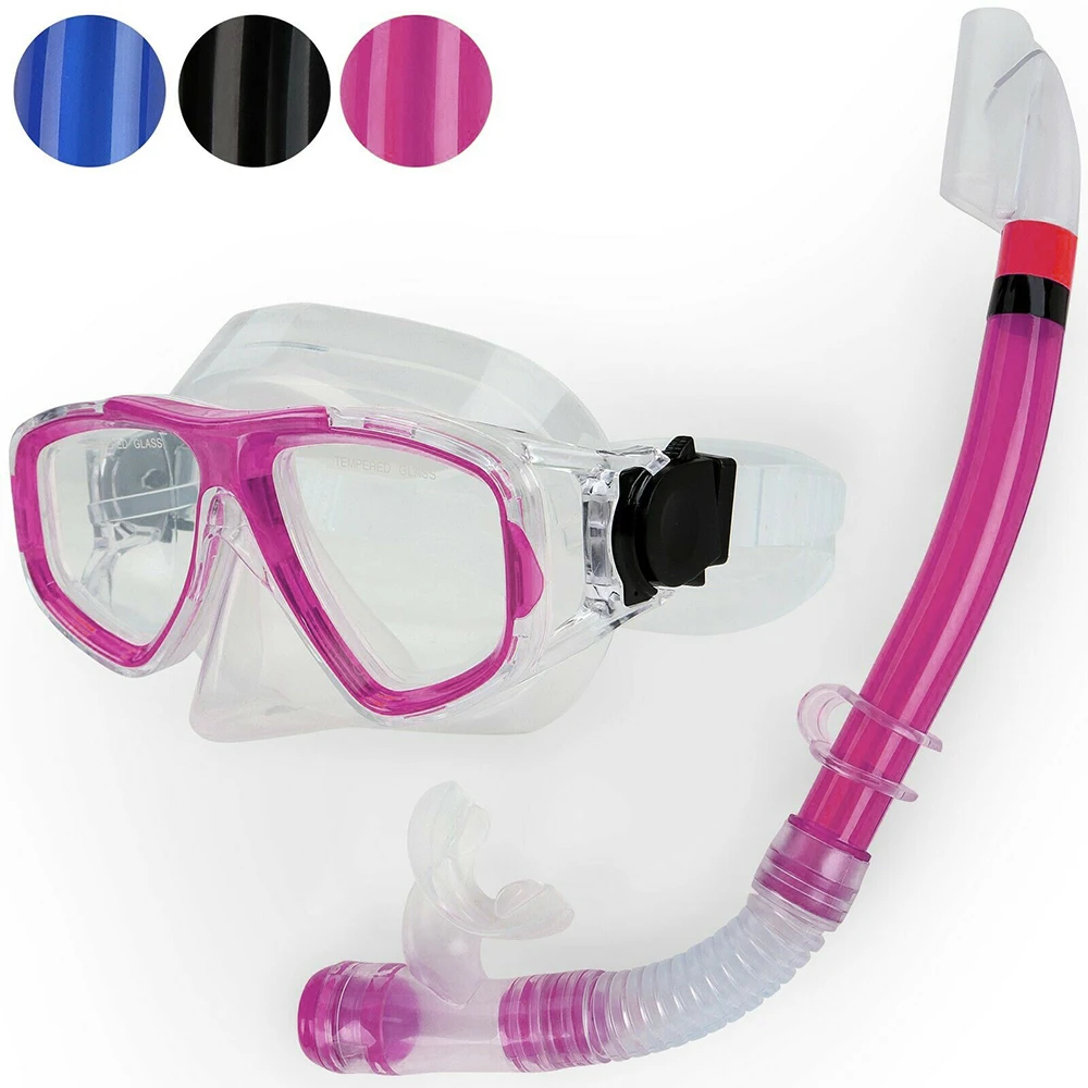 Snorkel плавательные очки для подводного плавания взрослые дети маска для подводного плавания, ныряния с дыхательной трубкой трубка для детей взрослых морской Бассейн Водные виды спорта Дайвинг очки