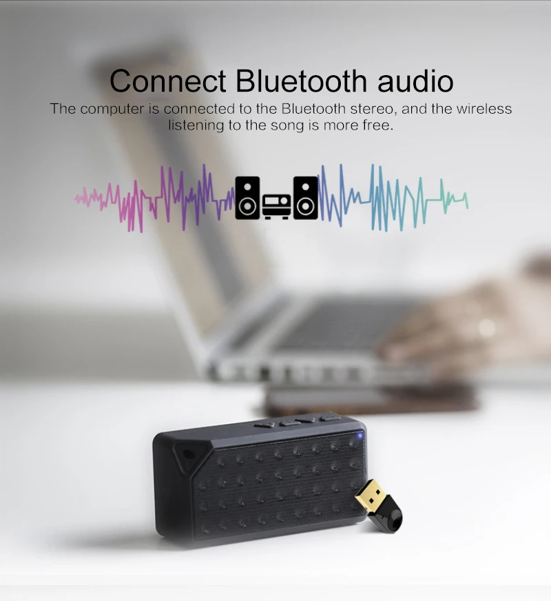 Bluetooth передатчик беспроводной usb-адаптер Bluetooth 4,2 Bluetooth ключ Музыкальный звуковой приемник адаптер для компьютера ПК ноутбука