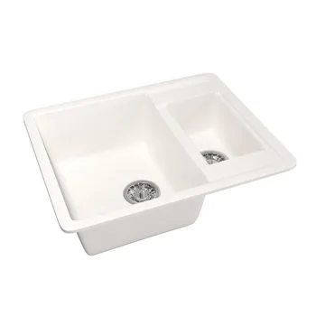 

Мойка ML-GM21 двухчашевая, белая (331), 485*600*190мм