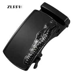 Zlrph marca designer fivela de cinto para homens metal fivela automática moda masculina marca de luxo adequado largura 3.4 3.55cm cintos dos homens