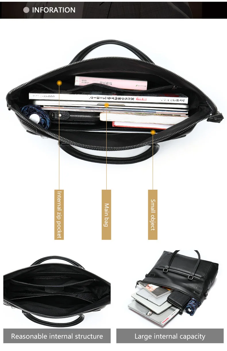 Офисные Сумки для мужчин, портфели, натуральная кожа, длинная ручка, сумка для женщин, бизнес 14,1 дюймов, сумка для ноутбука, Carteras Hombre
