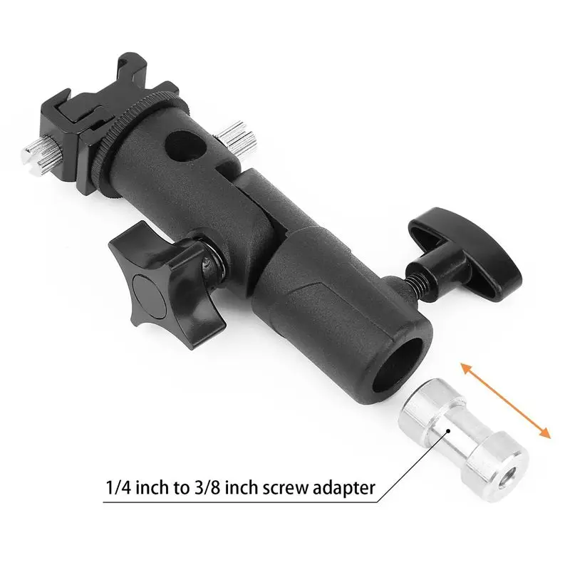  2Pack Camera Flash Speedlite Mount Swivel Light Stand Bracket with Umbrella Reflector Holder for Ca