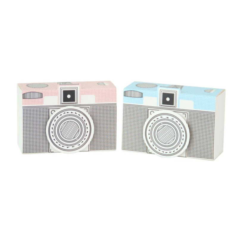 

20pcs Pink Blue Camera Style Gift Candy Boxes Event Party Festival Party Supplies Valentine's Day Cake Boxes