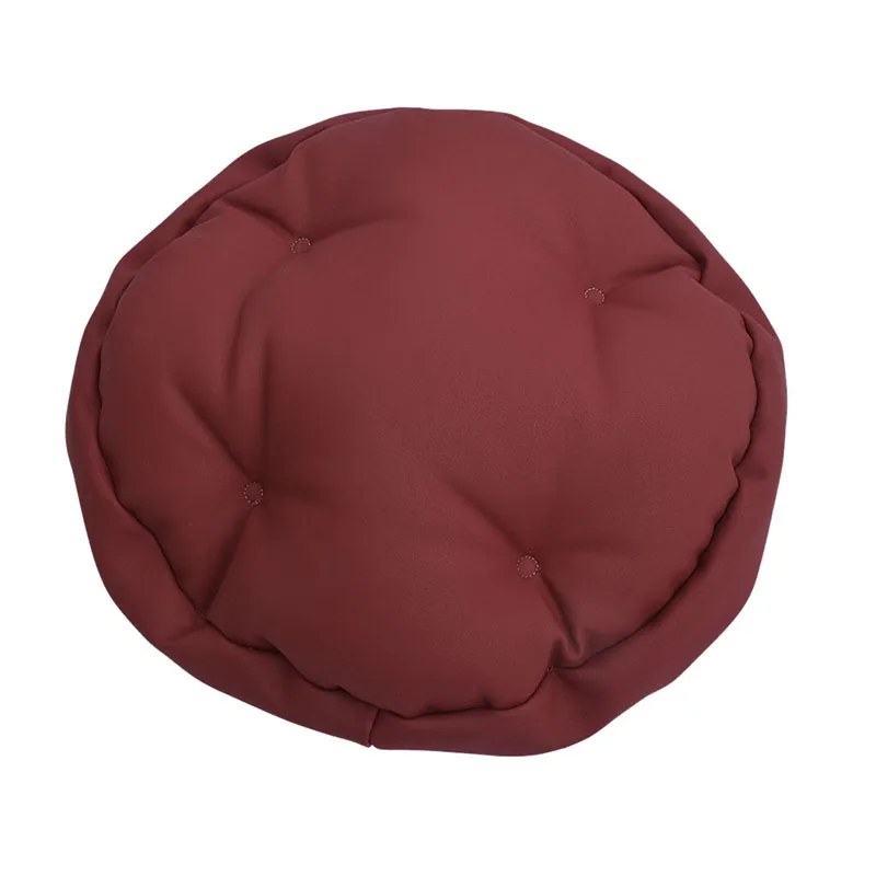 New Round Chair Cover Bar Stool Cover Protector Elastic Chair Cover Solid Color Seat Anti-dirty Seat Home Chair Slipcover - Color: Red