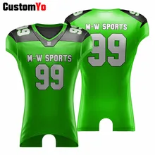 Детские футбольные тренировочные Клубные Заказные зеленые и серые американские футбольные майки