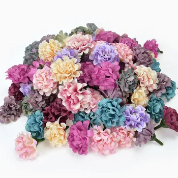 

10Pc Needlework Vases Silk Carnation Artificial Flower Head Wedding Home Party Decoration DIY Bride Mariage Decor Fake Flowers