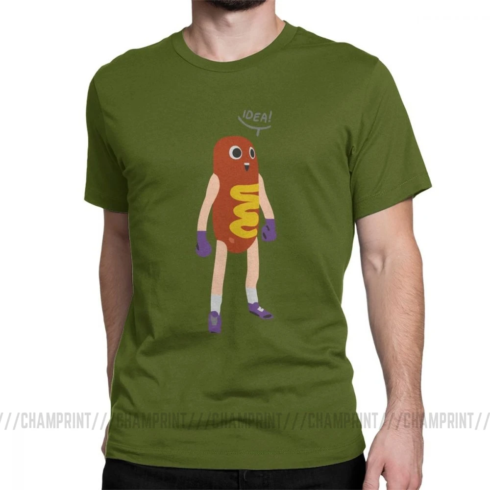 Мужские футболки забавная хлопковая футболка с короткими рукавами и надписью «Life Is Strange When You're A Hawt Dog» Одежда с круглым вырезом идея подарка - Цвет: Армейский зеленый