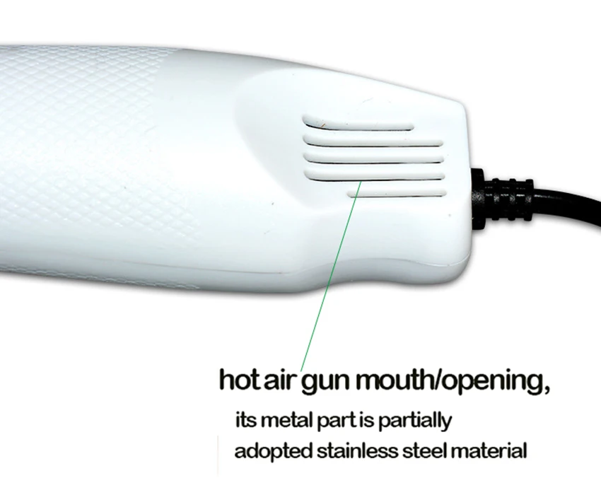 220V 300W hot air gun nozzle, rubber stamp manual shaping heat tool for processing ceramic DIY heat shrink film