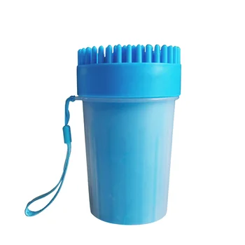

Puppy Cat Cleaning Tool Outdoor Reusable Fast Washing Dog Paw Cleaner Cup Massage Grooming TPR Dirty Removal With Soft Brushes