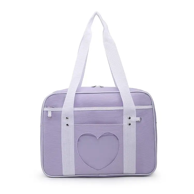 Новинка, японская форма Jk в консервативном стиле, сумка на плечо, милая розовая Женская сумочка из искусственной кожи из органзы, сумочка для девушек в стиле Лолиты Alice - Цвет: purple