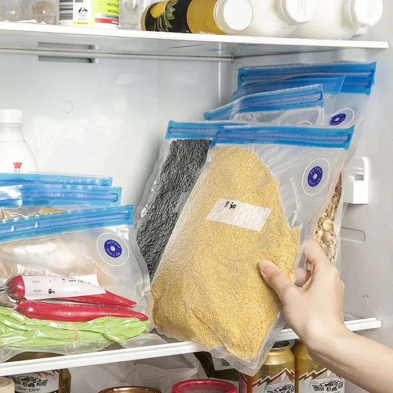 1/5 Pcs Food Storage Bags and Pump,Reusable Food Vacuum Sealer Bags for Cooking & Storage Freezing And Fresh Keeping