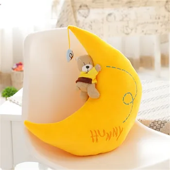 

40cm Cute Star Moon Bear Pillow Doll Cushion Plush Toy Padded Pillow Down Cotton Padded Soft Comfortable Fabric Children Gift Ra