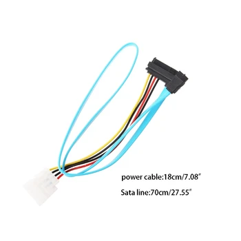 

7 Pin SATA Serial Female ATA To 29 Pin & 4 Pin Male Power Adapter Cable
