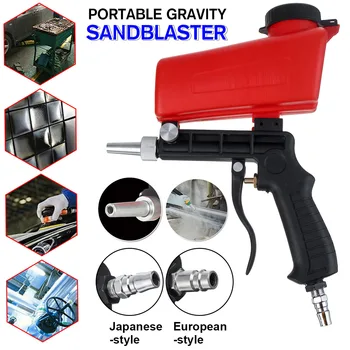 

90psi Portable Gravity Sandblasting Guns Pneumatic Small Sand Blasting Machine Adjustable Pneumatic Sandblasting Set