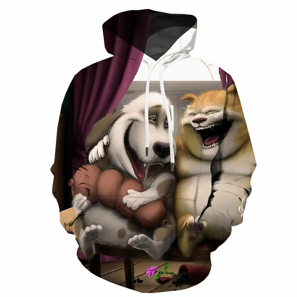 

KYKU 3d Hoodies Animal Sweatshirts men Cat 3d Printed Dog Sweatshirt Printed Hip Hop Hoody Anime Long Sleeve Funny Casual