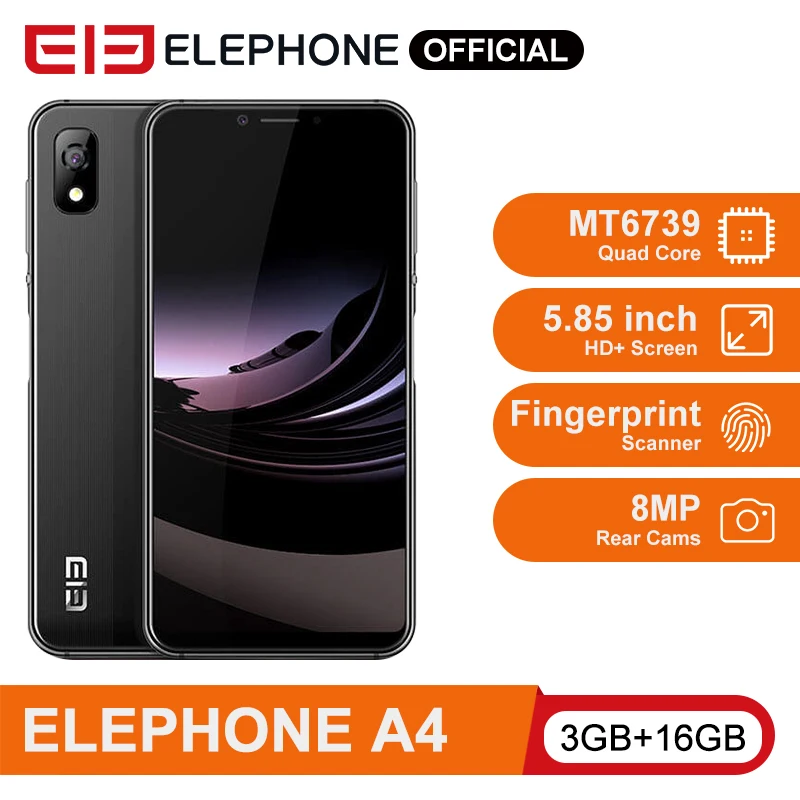 Elephone A4 5 85 ''HD + 18:9 Notch Screen мобильный телефон Android 8 1 четырехъядерный процессор