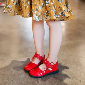 

New Spring Girls Shoes Princess Ballet Flats Dance Party Wedding Shoes Rhinestone Children Shoes for 3-14 Years Old Kids
