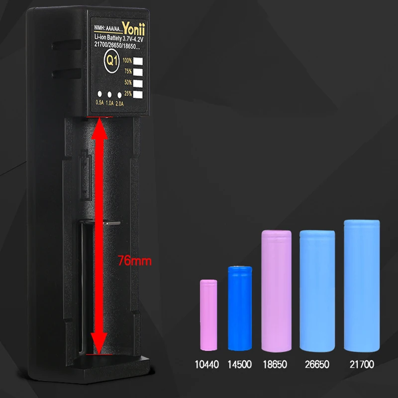 1/2/4 слот USB Перезаряжаемые литий Батарея Зарядное устройство ЖК-дисплей Многофункциональный интеллигентая(ый) Зарядное устройство для 18650/26650/21700/AAA Батарея - Цвет: Q1