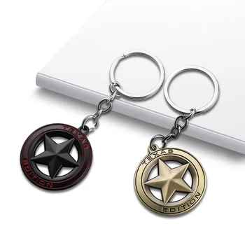 

TEXAS EDITION Star Emblem Badge Car Keychain Keyring For Jeep Wrangler Renegade Grand Cherokee Liberty Car Styling Accessories