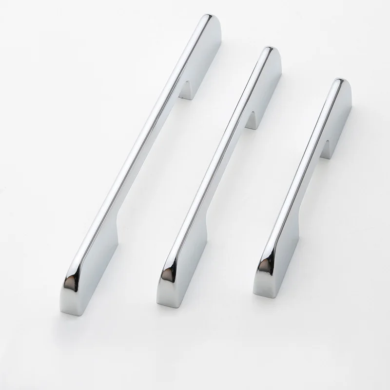 1* Modern Shiny Cabinet Armoire Knob Kitchen Wardrobe Zinc Alloy Simple Chrome Nickel Wire Design Pull Handle|Ручки шкафа| |