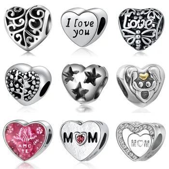 

Alloy Bead Love Heart Of the Family Bonds Mom Regal Dragonfly Charms fit Lady Bracelets DIY Jewelry