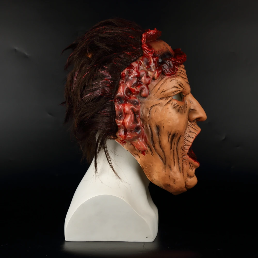 Rotten Face Mask Halloween Cosplay Scary Old Woman Witch Halloween Party Funny Masquerade Mask Props (6)