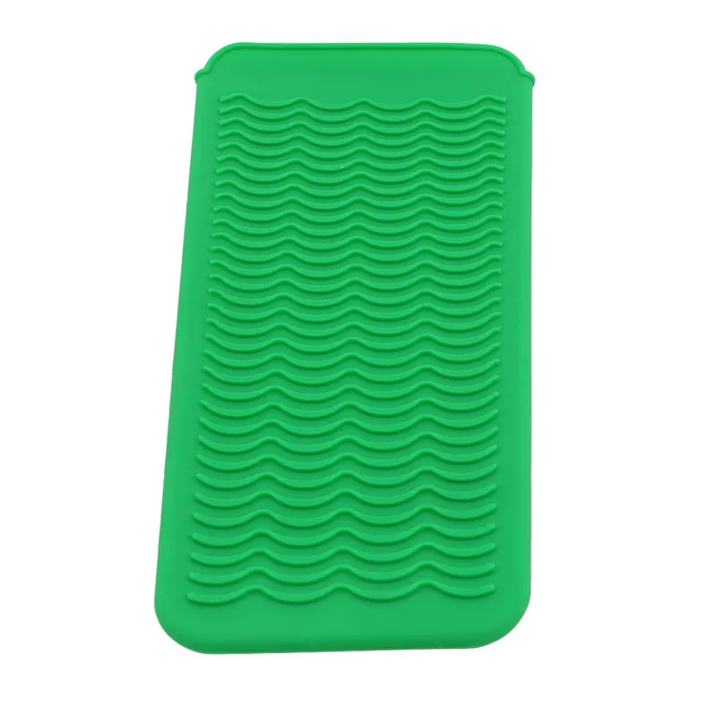1 шт. изоляционный коврик силиконовый нескользящий термостойкий Коврик чехол для хранения выпрямитель для кудрявых волос подставка для утюга сумки повторное использование - Цвет: green