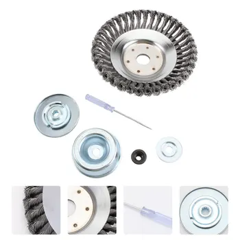 

1 Set Durable Easy To Install High Efficiency Wire Weeding Wheel Lawn Landscape