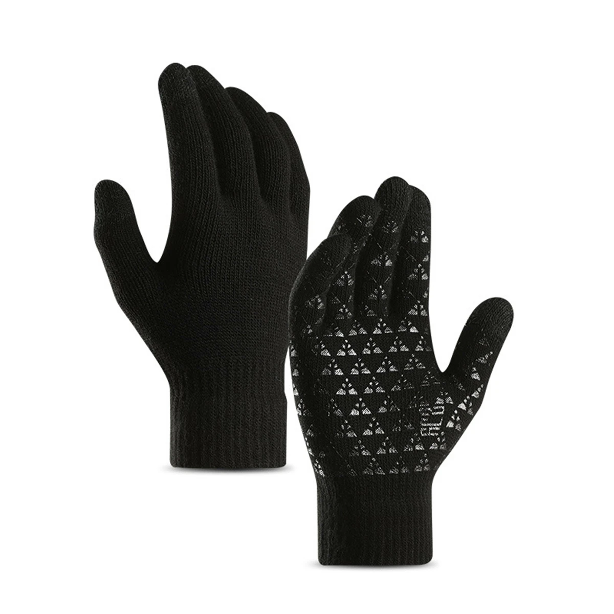 Мужские и женские зимние перчатки для сенсорного экрана для смартфона и планшета, варежки с полным пальцем