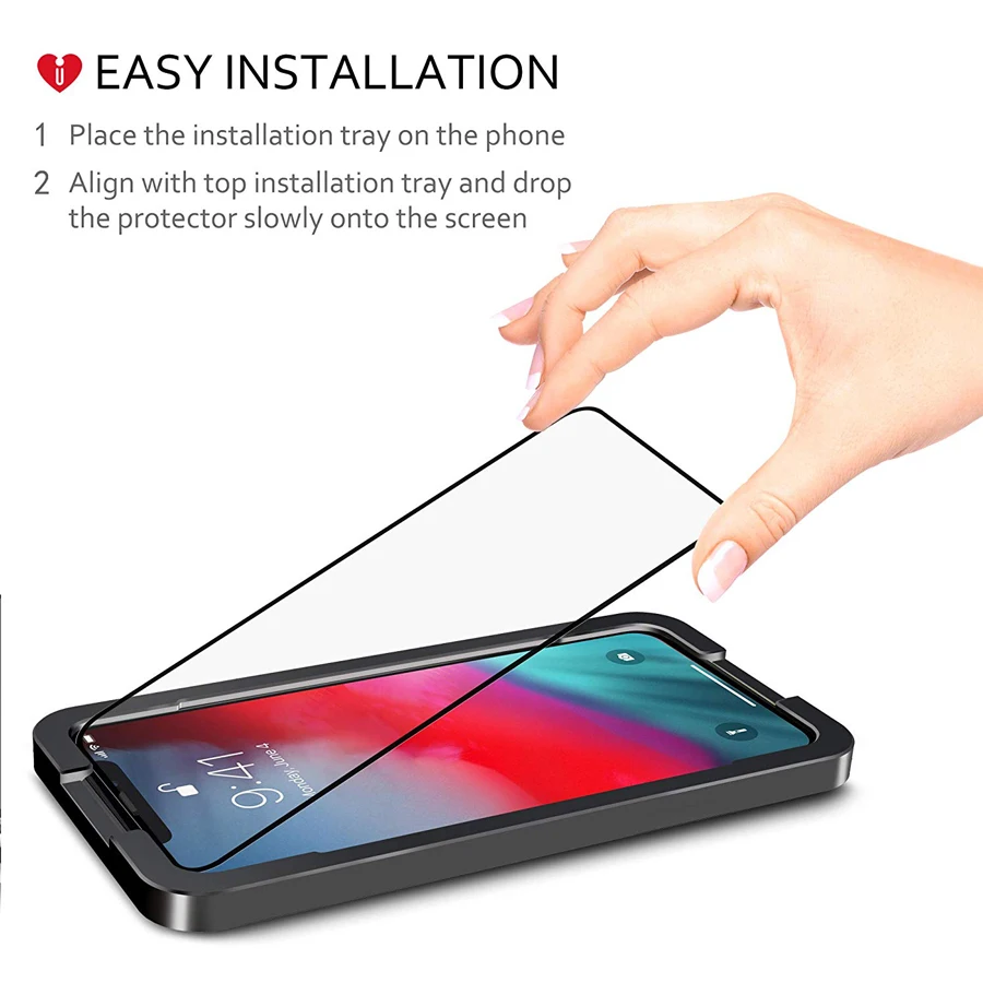 3 шт. в упаковке, Защита экрана для iPhone 11 Pro Max 10X, более прочная новинка, защита из закаленного стекла, Бесплатный аппликатор для iPhone XS, XR, XS, Max