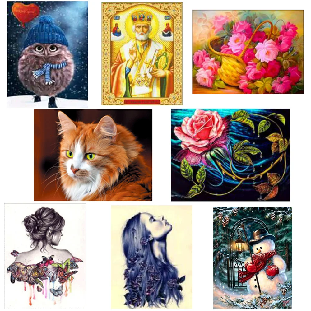 Алмазная 5D картина сделай сам мультяшное животное пейзаж персонаж цветок