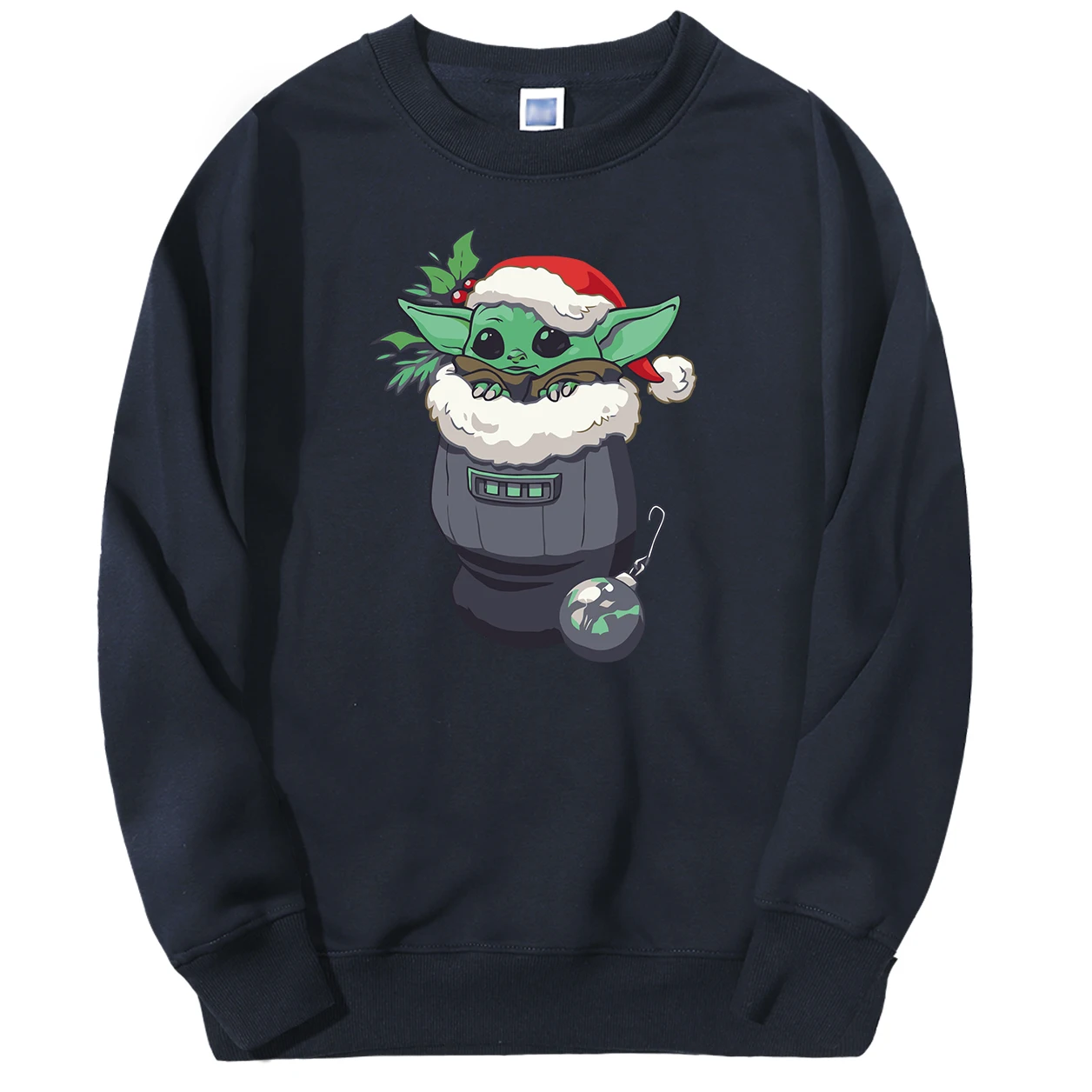 Dark Blue Детский йода мандалориан мужские толстовки с капюшоном флис уличная Милая йода спортивная одежда Crewneck Весна Звездные войны Толстовка - Цвет: Dark Blue