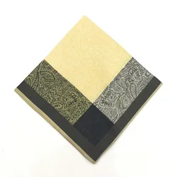 Mouchoirs Jacquard Vintage 100% coton, 3 pièces, carrés 