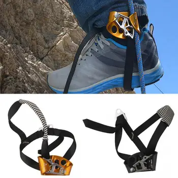

Foot Ascender outdoor Left & Right Foot Ascender Riser Universal Outdoor Rock Climbing Mountaineering Caving Equipment tool