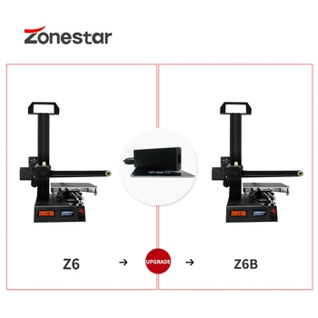 

ZONESTAR Z6 Upgrade Kit 3D Printer 150x150mm Hotbed With 12V/10A Power Adapter 3D Printer Parts Z6F Upgrade to Z6FB