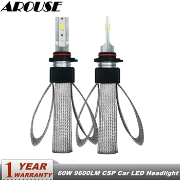 

AROUSE 9006 H11 H1 9005 H7 LED Headlight Bulbs H4 Hi-Lo Beam CSP SMD 60W 9600lm 6000K Car Auto Headlamp Fog Light DC12v 24v