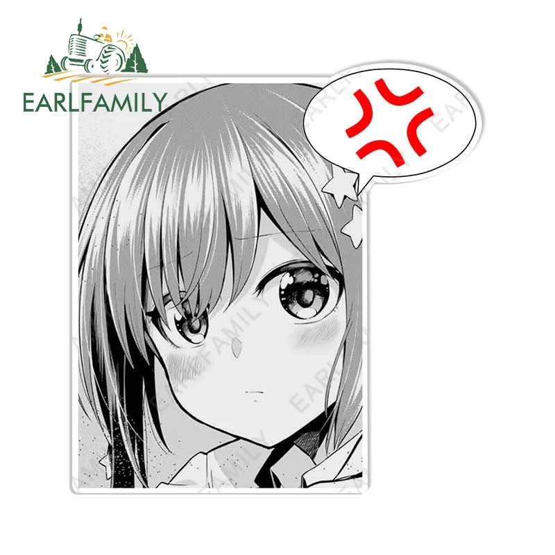 EARLFAMILY 13cm X 12.4cm for I Don't Know If It's Love or Magic Angry Girl Car Stickers Personality Sunscreen Decals Label |