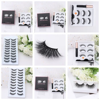 

LIYATTON Magnet False Eyelashes Set With Fast Dry Waterproof Long Lasting Magnetic Liquid Eyeliner 3d mink lashes natural